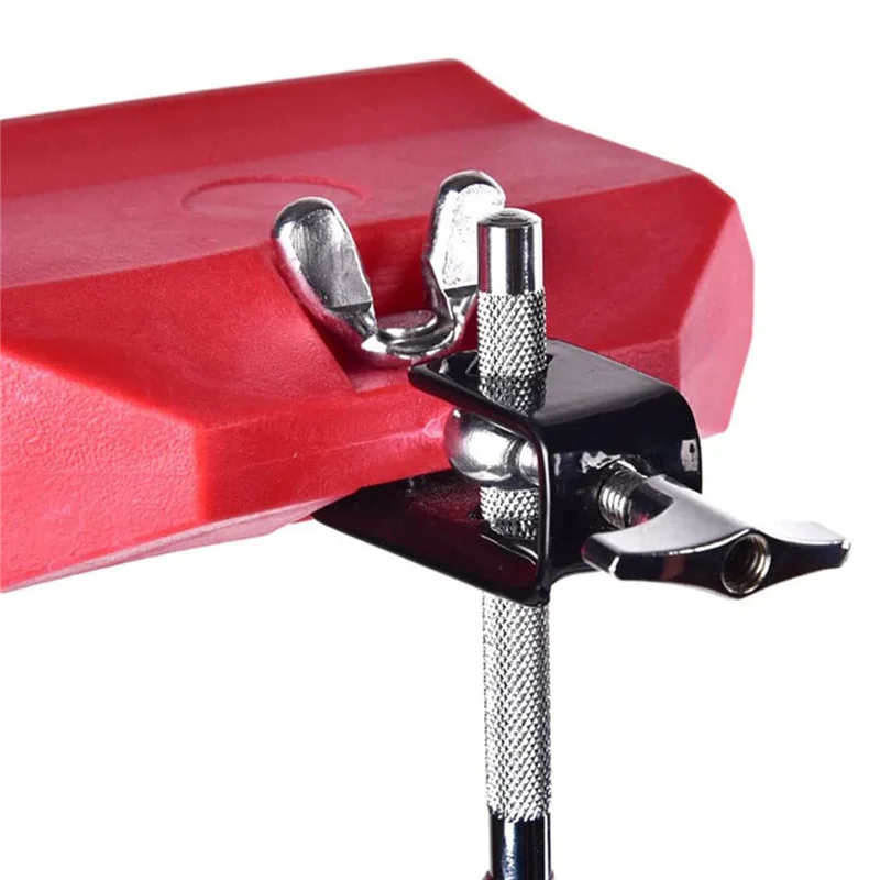 5 Inch Jam Block,Plastic Musical Percussion Block Compatible with Latin Drum Instrument (Red)