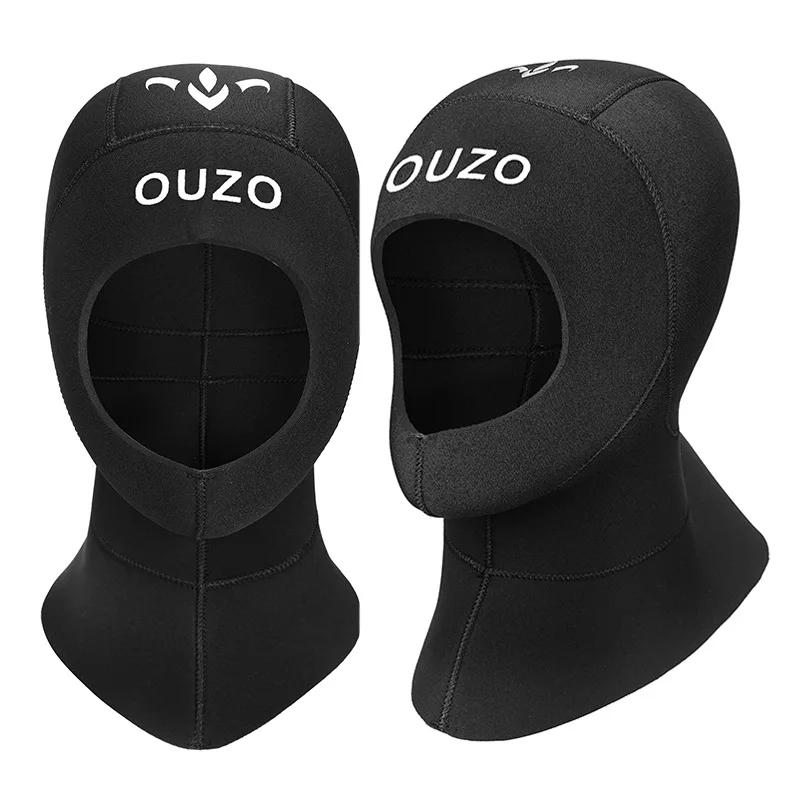 

OUZO Outdoor Fishing and Hunting Diving Cap 3mm With Shoulder Snorkeling And Surfing Winter Swimming Hat Diving Headgear