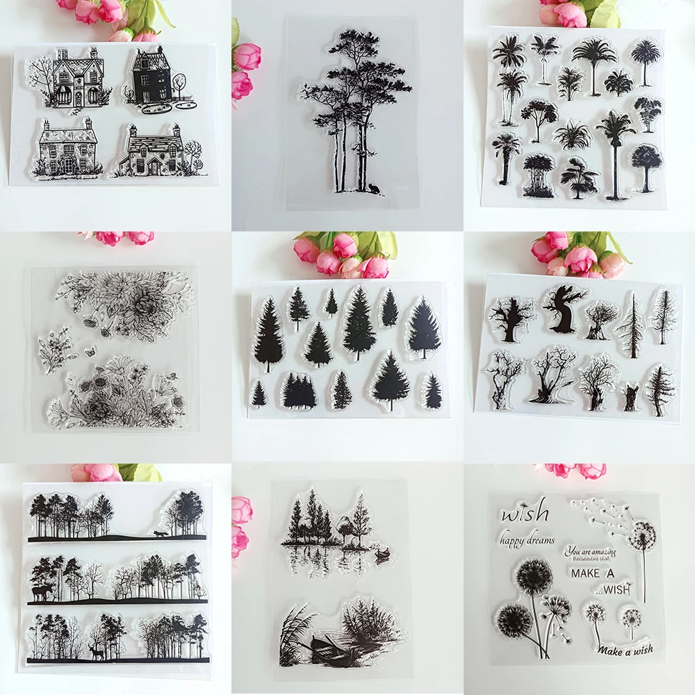 Beautiful Blooming Flowers Clear Stamps/Seal For DIY Scrapbooking Card Making Album Decorative Spring Silicone Stamp Craft