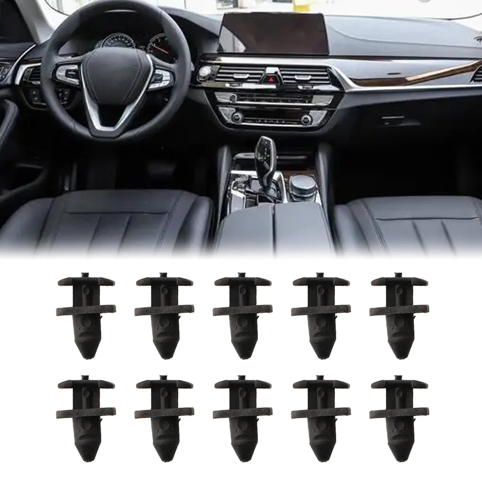 10pcs/set For BMW 5 7 Series FOR E32 E34 Z1 Windscreen Cowl & Scuttle Panel Trim Clips 51-71-1-928-946 Replacement Automobiles