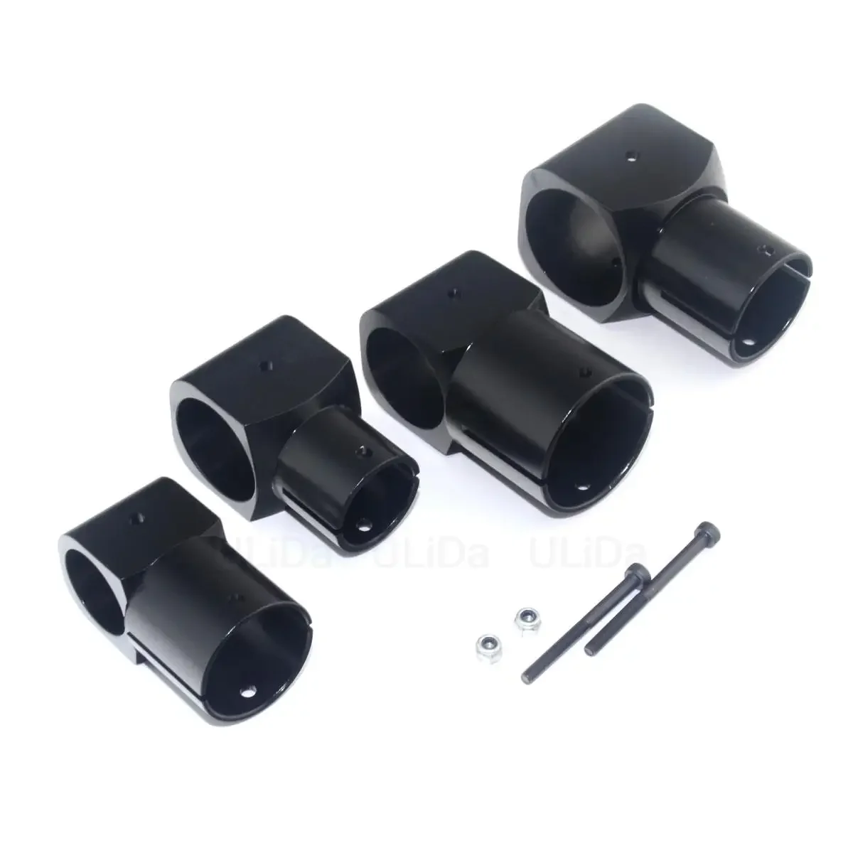 2Pcs Metal Tee Joint Series D16mm/18mm/20mm/25mm/30mm Tripod Three-way Carbon Tube Fixed Seat Connector Mount for UAV Drone