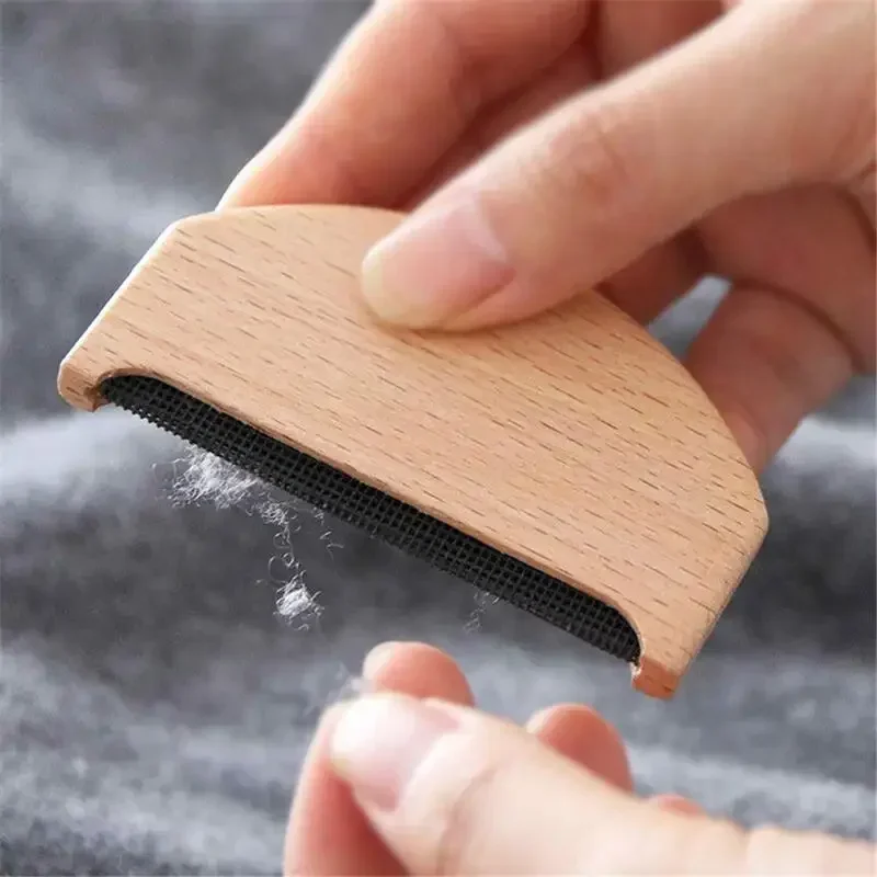 Lint Fur Remover Wooden Epilator Cashmere Sweater Clothes Fluff Fabric Shaver Pilling To Pompom Portable Cleaning Comb Brush