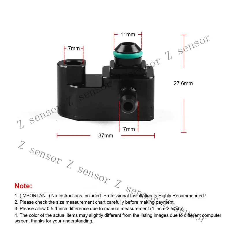 Z+ Car Turbo Boost Tap Vacuum Sensor Adapter for Mini Cooper S F54 F55 F56 B48 Mk3