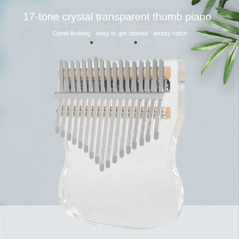 【~-new-x07a】17-tone-crystal-transparent-thumb-piano-acrylic-kalimba-finger-piano-beginner's-musical-instrument