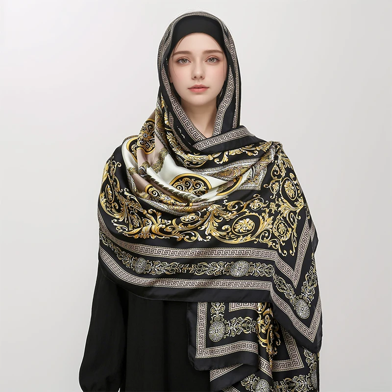 

Oversized Silk Shawl for Women Luxury Sun Protection travel Wrap Elegant Tie-Dye Beach Cover Up Summer Lightweight Scarf