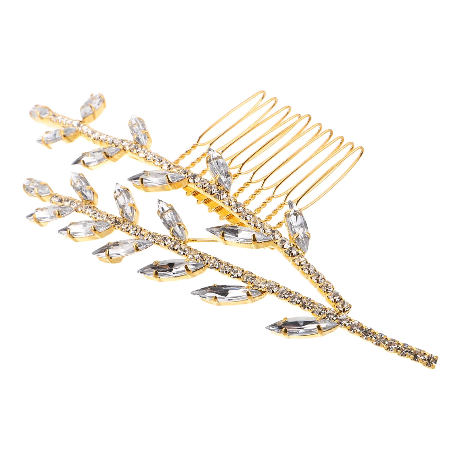 Bridal Hair Comb Rhinestone Clips for Women Wedding Headpiece Elegant Bridal Updos Sparkling Crystal Accessory