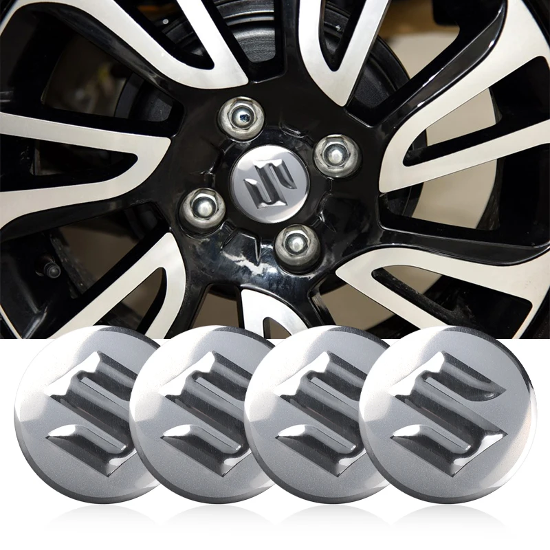 4 stücke 56/60mm Auto Rad Center Hub Caps Abdeckung Felge Aufkleber Abzeichen Für Suzuki Alto Jimny Samurai Baleno SX4 IGNIS Reno Grand Vitara