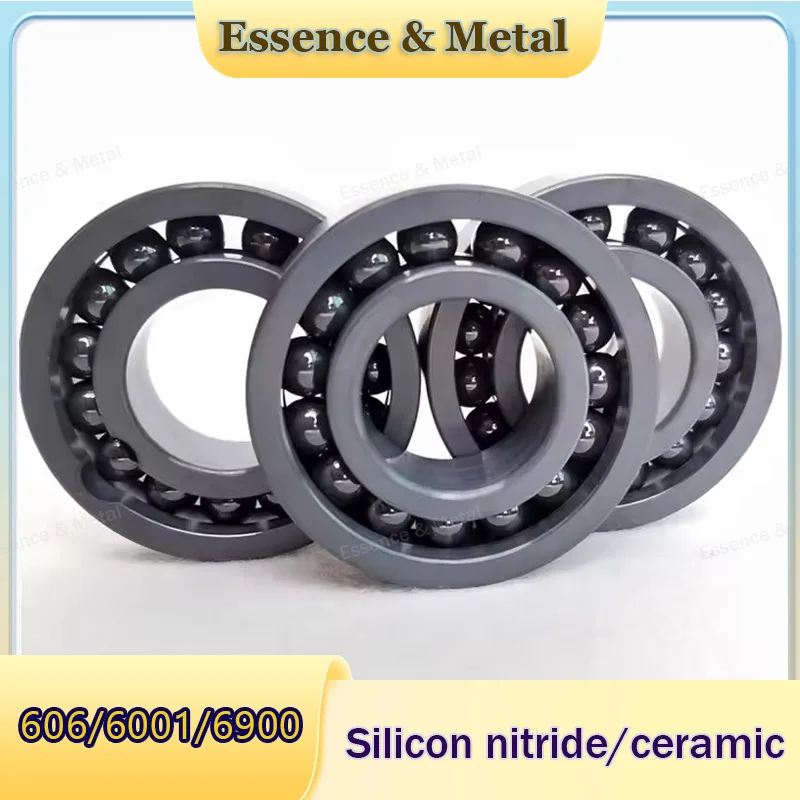 1Pcs Silicon Nitride Full Ball Ceramic Bearing 606/6001/6900 High Temperature Bearing ID6-40mm High Precision Full Ball Bearing