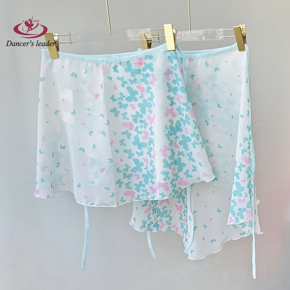 Robe de ballet, robe florale papillon bleu, robe de danse pour femme, robe d'entraînement de gymnastique, costume de ballet adulte, robe lyrique