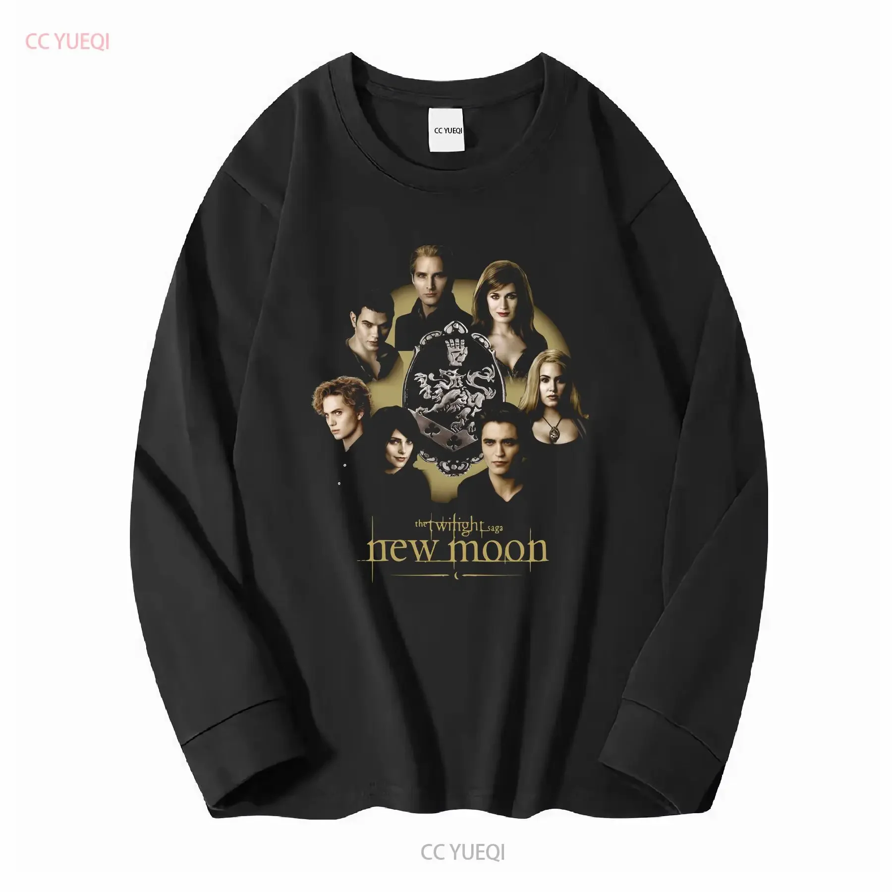 Vintage Twilight Saga New Moon T Shirt Mens Size XL Black  Movie vintage Washed Versatile homme Unisex Stylish Stretched