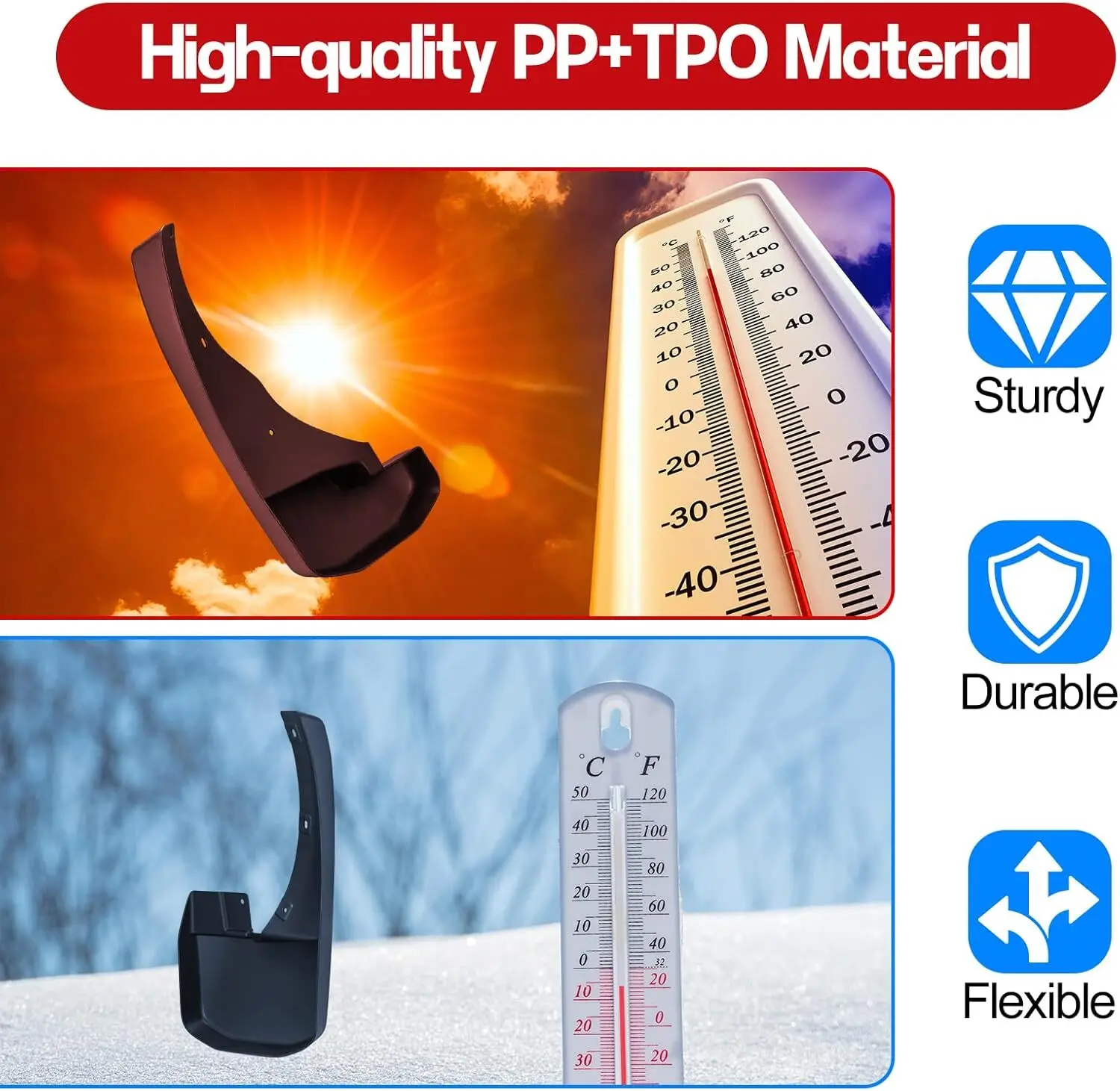 999J2-BS0004 999J2-XR00003 4 قطعة PP + TPE اللوحات الطينية واقيات الطين لـ 2005-2022 نيسان فرونتير بيك اب 4 أبواب أسود #6