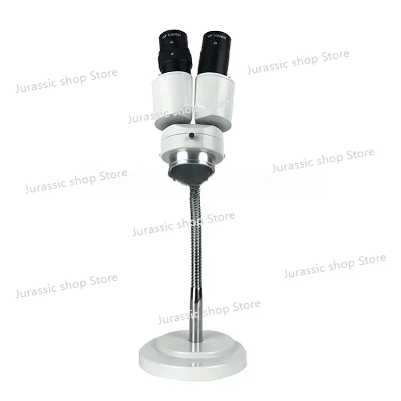 

8X With LED Light Binocular Stereo Microscope Adjustable Hose For Dentist Oral Soldering PCB RepairRX-6D