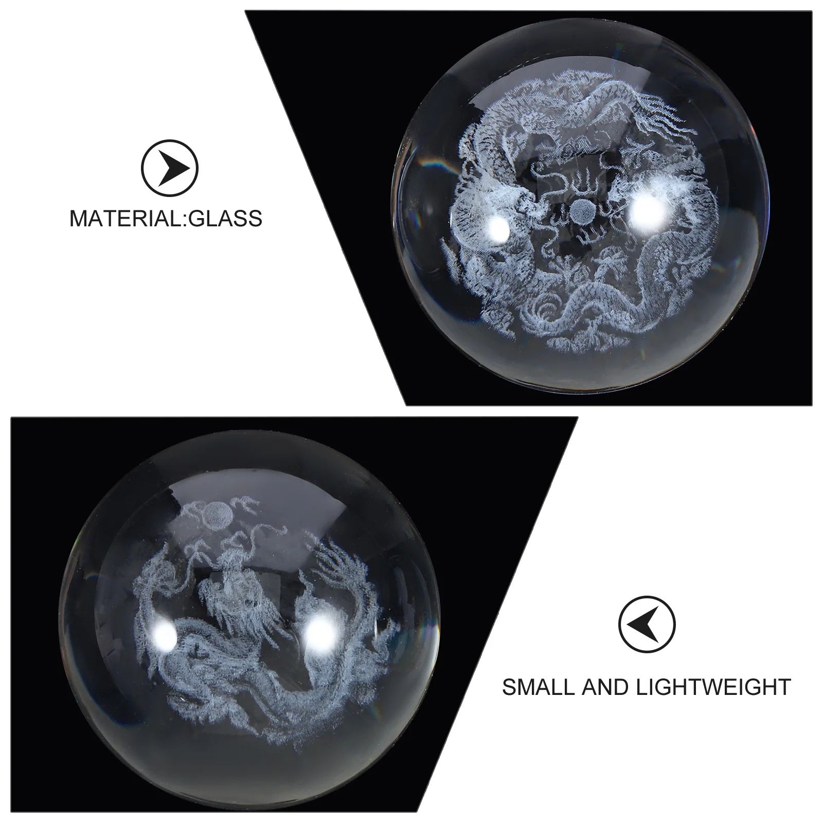 

2Pcs Portable Hand Balls Glass Material Massage Ball for Muscle Injuries Relaxation Long Service Life Massage Ball