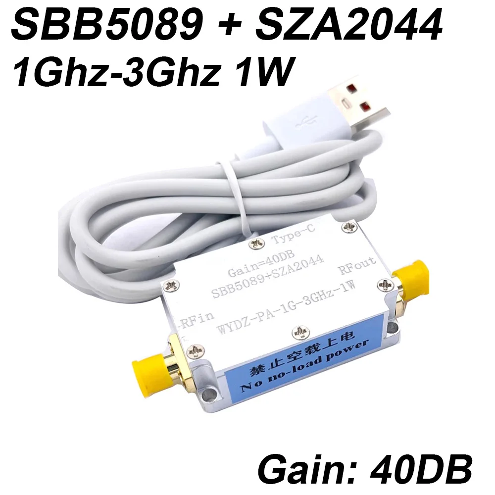 

SZA2044 2.4Ghz 1W WIFI RF Power Amplifier 40dB +USB CABLE For Radio Transmitter Satellite 2.4G Bluetooth LORA Video Transmission