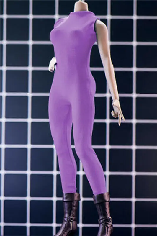 

1:6th Light purple jumpsuitStretch tights Clothes For 12" TBL PH Figure Body