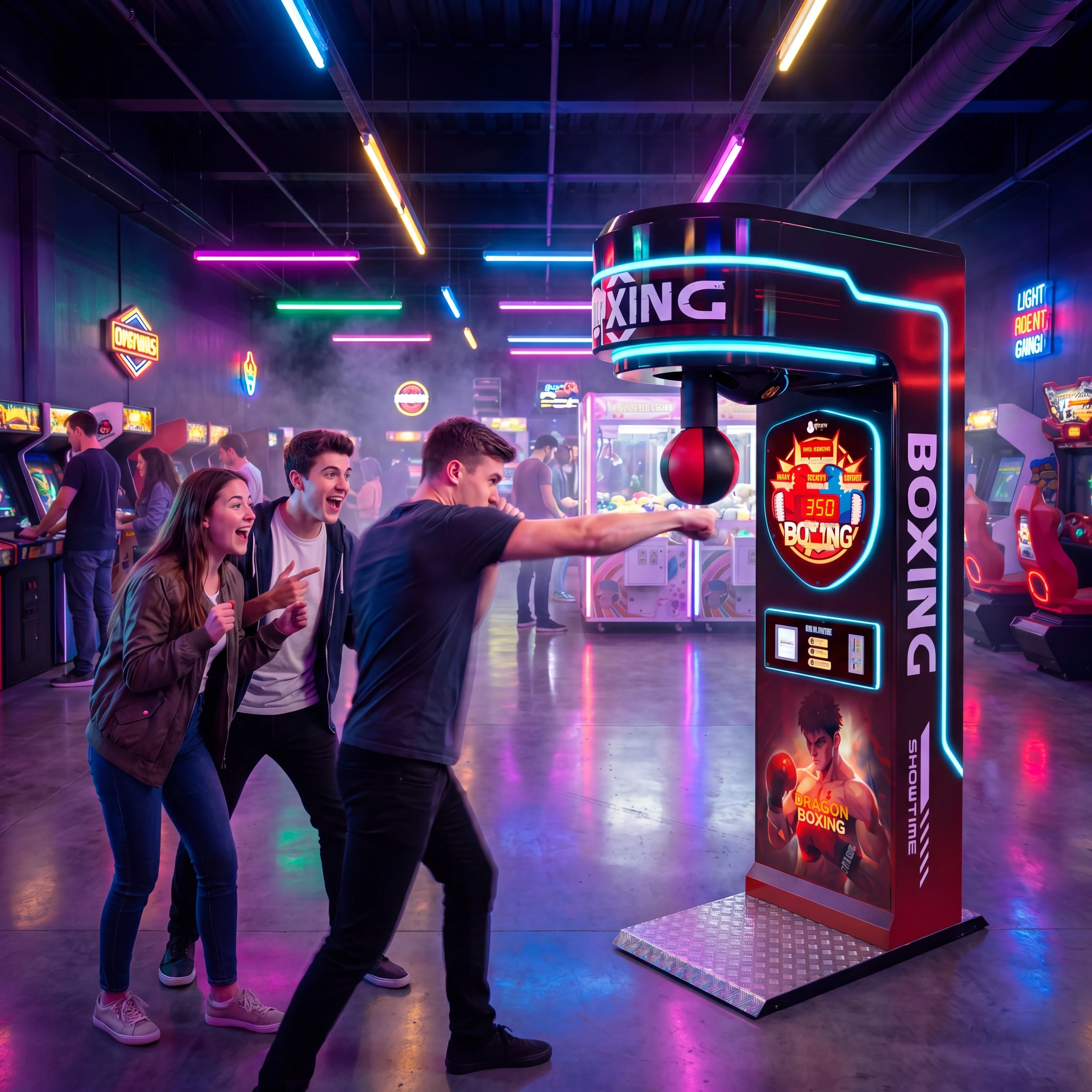 Arcade Boxing Punch Machine for Entertainment Center Coin Operated LED Attraction Ticket Redemption Game Machine