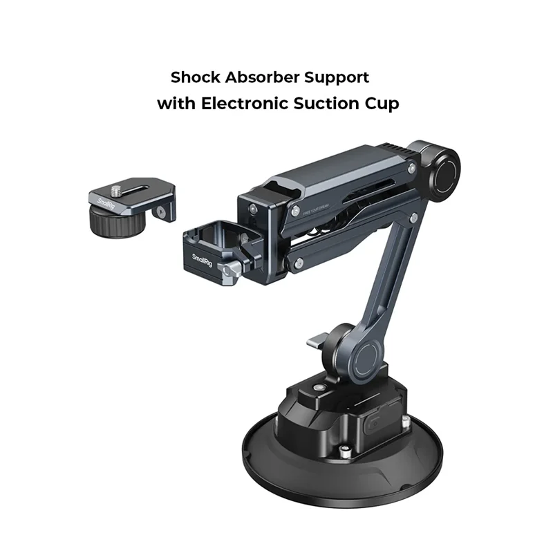SmallRig Shock Absorber Support with Electronic Suction Cup for DJI Osmo Pocket 3 / GoPro HERO13 Black / Insta360 X4 - 5507