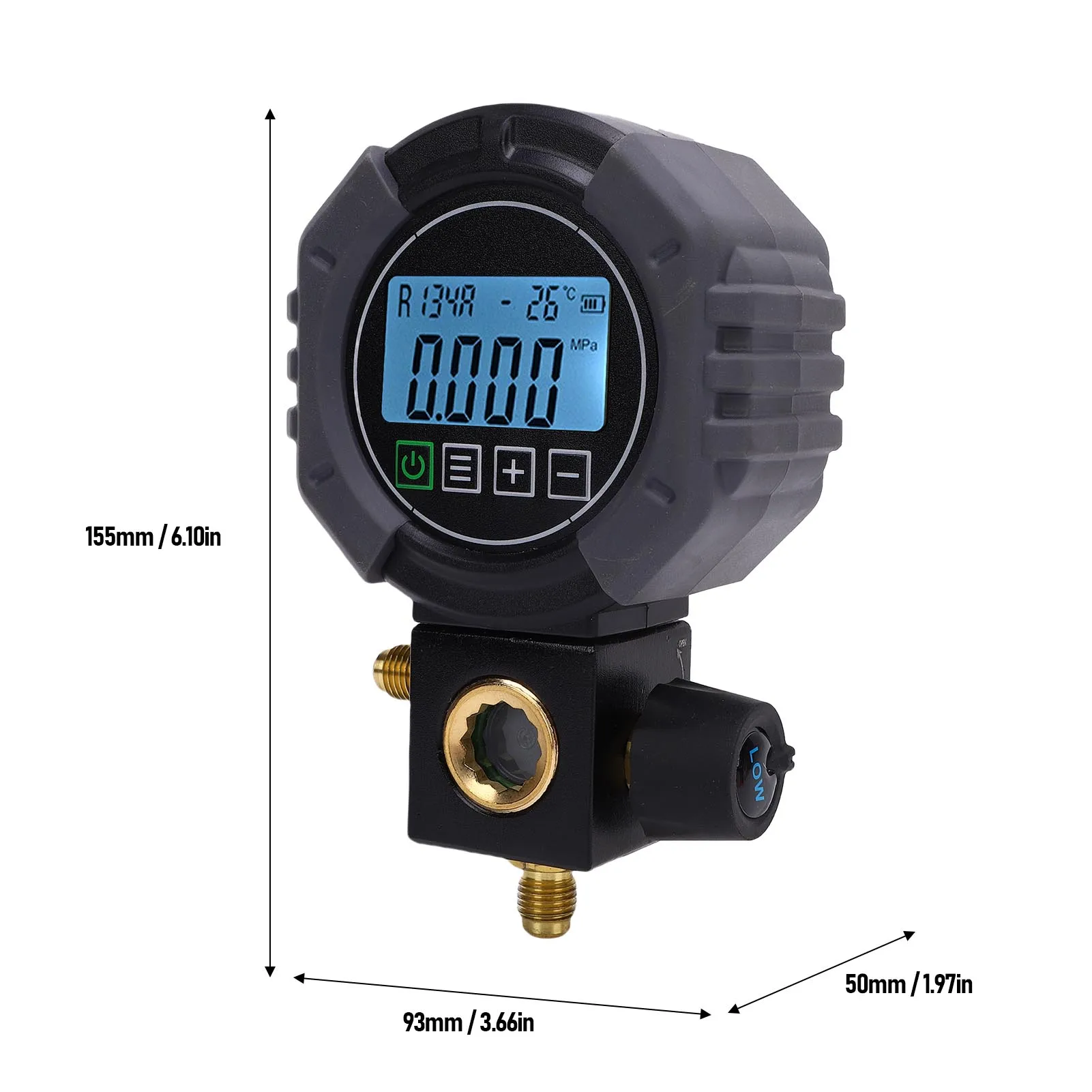Digital Manifold Tester Digital Single Manifold Meter 0-60BAR High  Automatic Shutdown Versatile for Diagnostic Testing