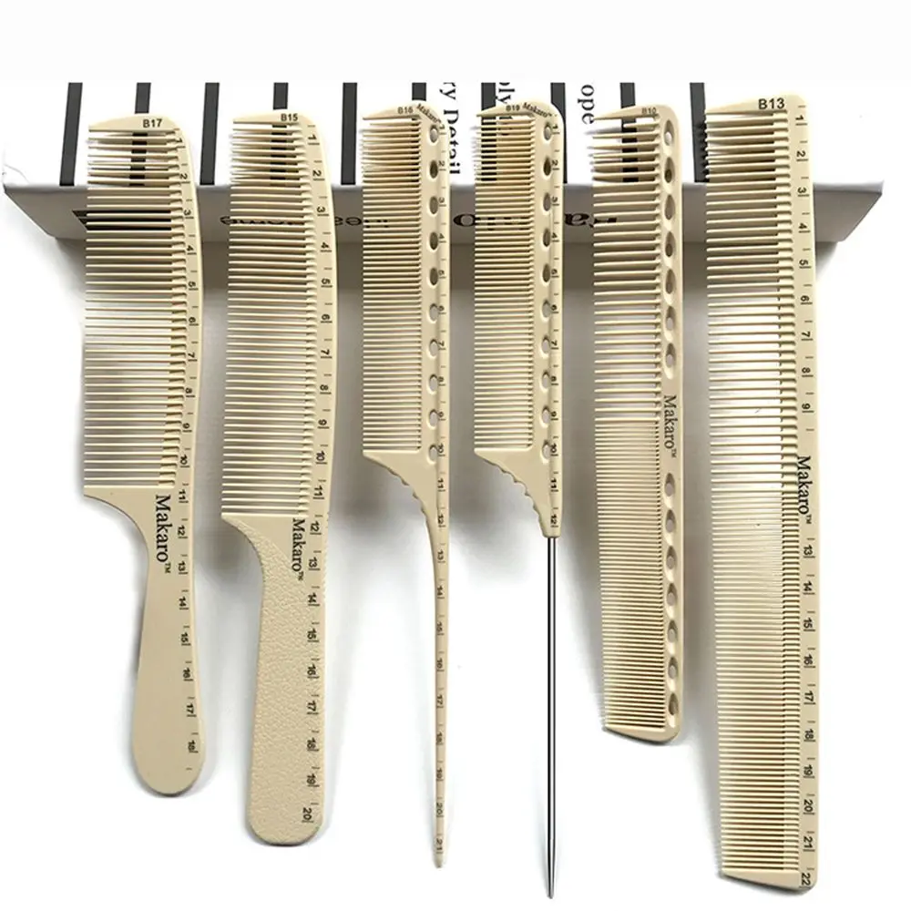 Men Women Hairdressing Plastic Salon Barber Comb Clear Scale Laser Styling Combs