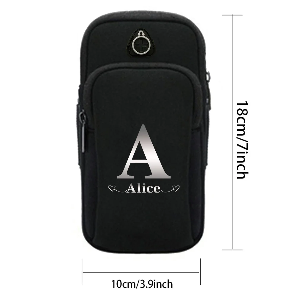 Personalized Customized Name Running Bag Phone Arm Bags Breathable Sports Accessories Durable Large Capacity Storage Pouch