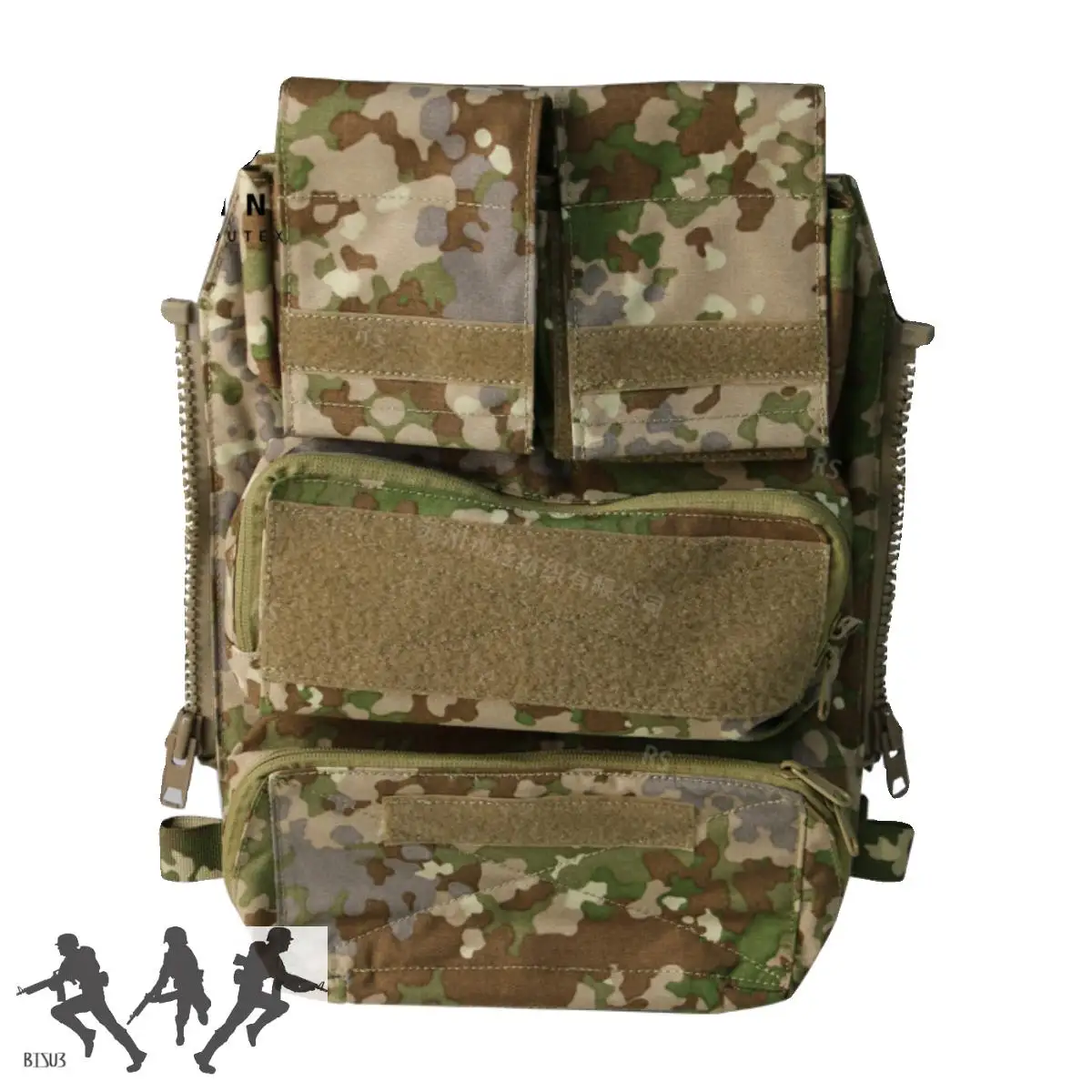 Hunting Military CPC / AVS / JPC Vest Three-Layer Back Panel Bag Tactical Bag Pacck Zip-On Panel 3.0 DeBan Camouflage