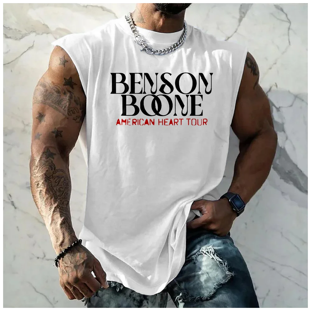 

Benson Boone Tank Tops Unisex Sleeveless Gym Vest Women Men Trendy Sportwear Outdoor Streetwear