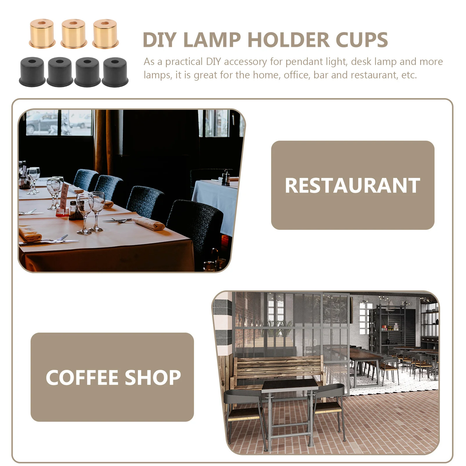 

7pcs E14 Lamp Holder Cups Iron Diy Light Fixture Parts For Pendant Desk Lamp Home Office Bar Restaurant Decor Hardwearing Screw