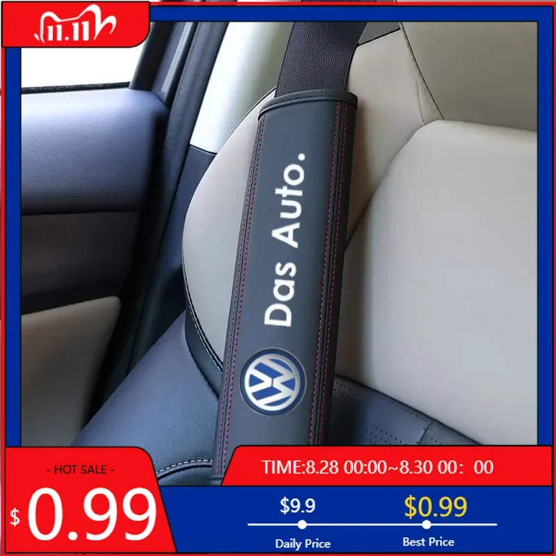 

VW GTI GOLF 2026 Hot For VW VOLKSWAGEN 2PCS Car Seat Belts Cover Shoulder Pad Accessories for Volkswagen Tiguan Touareg Beetle P