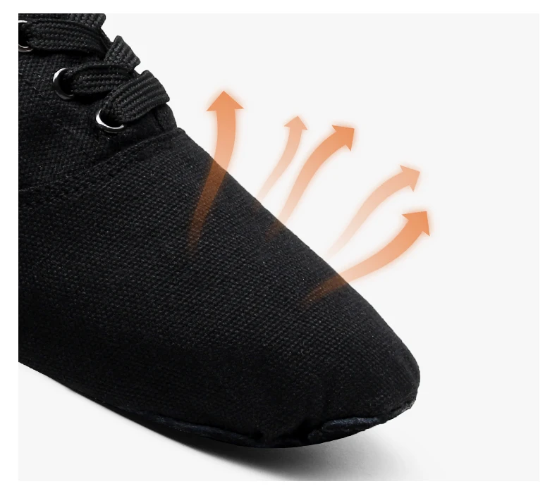 High Top Canvas Tanz schuhe Herren und Damen Schnür ballett schwarz weiß rot Jazz schuhe – Detail 13