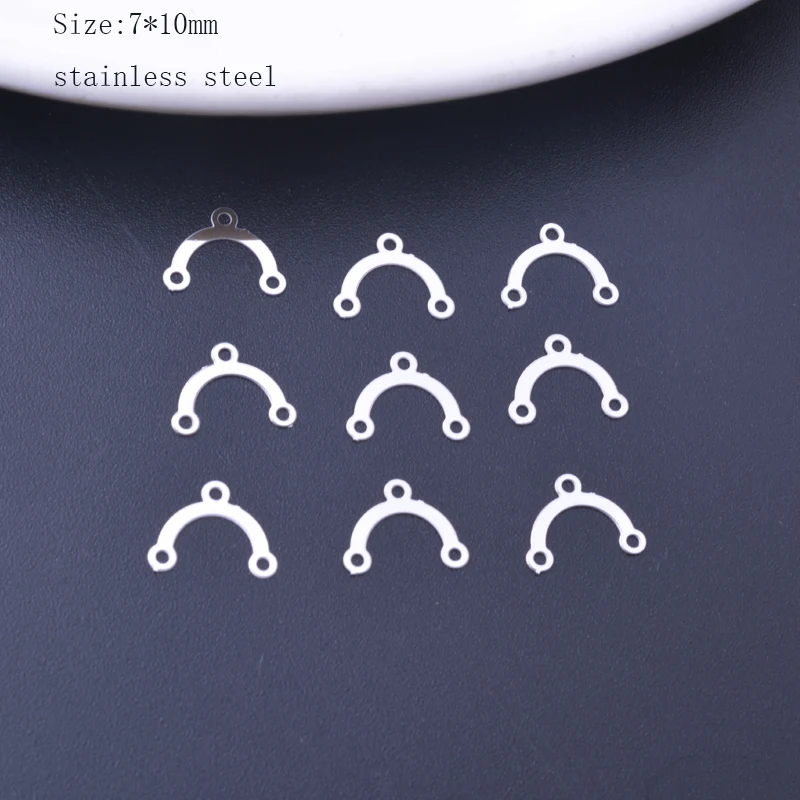 50 Stück AC13108 Edelstahl- und Messingverbinder mit 3, 5, 7 Löchern für Schmuck- und Ohrringzubehör – Detail 6