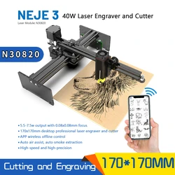 Neje 3 40W Cnc Laser Graveur 5.5-7.5W Output 3D Hout Router Graveren En Snijmachine Cnc laser Cutter / Printer