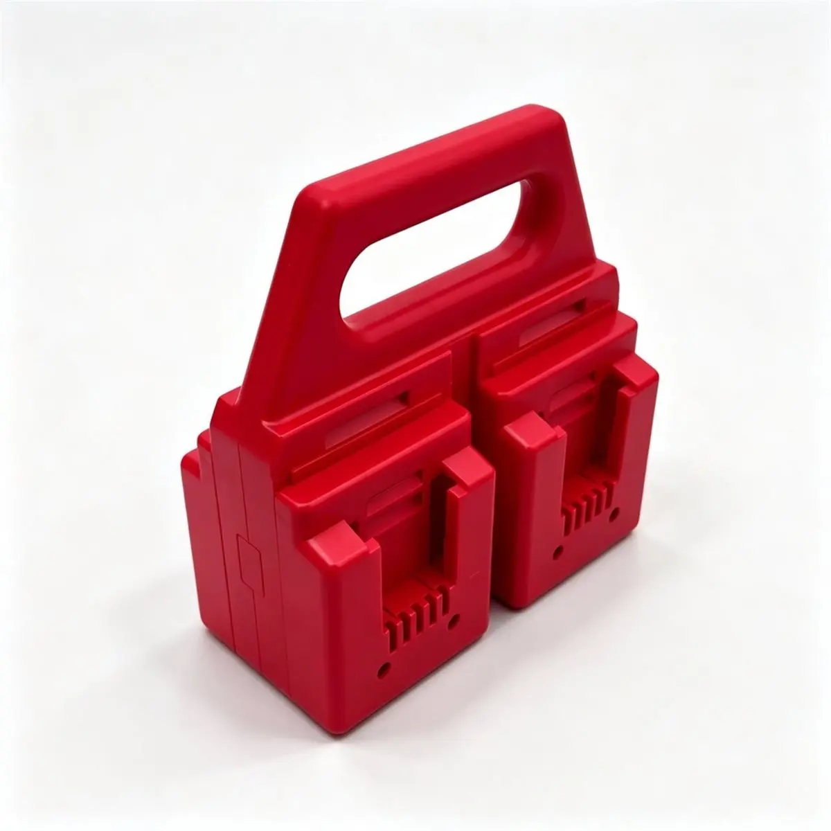 Battery Holder 4 Battery Storage Rack Bracket for 18V Li- Battery Portable Battery Holder with Handle