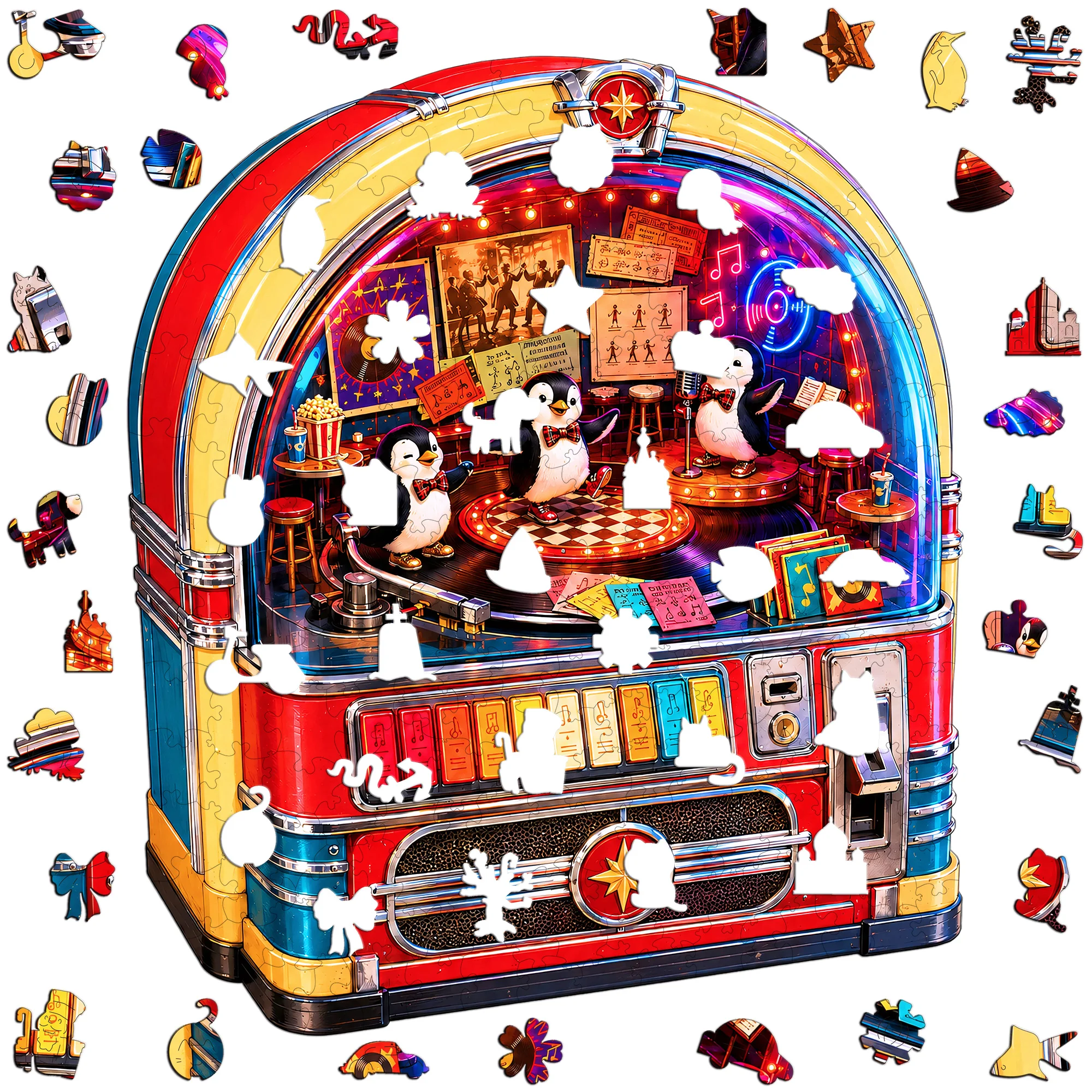 Backpack Flat Wooden Puzzle Gift Toy Animal Jigsaw Puzzle Tabletop Puzzle Game Gift for Special Occasions Gift for Teens Kids