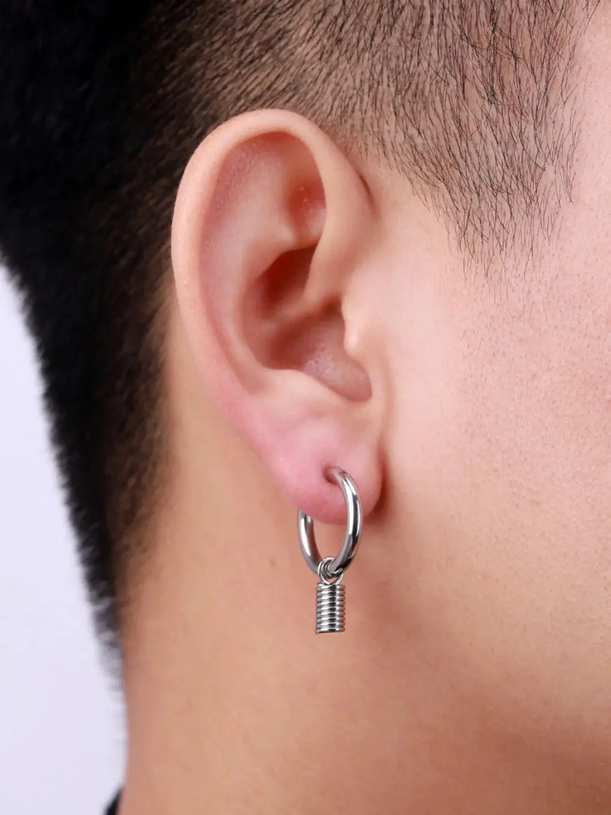 Boucles d'oreilles rondes en acier inoxydable, 1 paire, croix étoile géométrique Vintage, petites créoles pour hommes, femmes et adolescents, cadeau, bijoux, accessoires Y2k