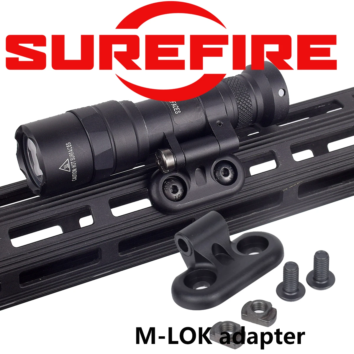 SureFire M340C M640DF M340V M640V Tactical M300 Offset 20mm Rail Airsoft Weapon Flashlight Scout Light M-lok Rail Adapter