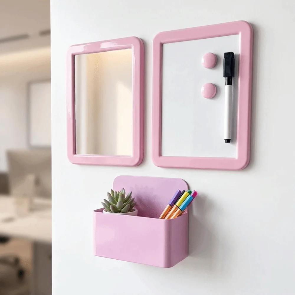 New Mini Whiteboard Set Magnetic Space-Saving Writing Whiteboard Portable Desktop Whiteboard School Locker Use