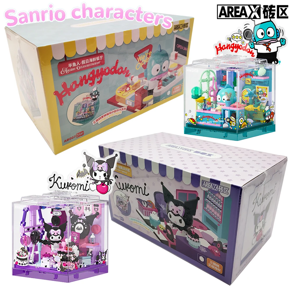 

New AREAX Official Sanrio Children Like High Quality Fun Leisure Building Blocks Toys From Japan's Famous Cartoon Star Family