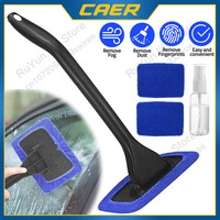 Windshield Cleaning Tools Car Cleaning Brush Auto Window Cleaner Reusable Microfiber Cloth Pads Spray Bottle for Mirror Washer