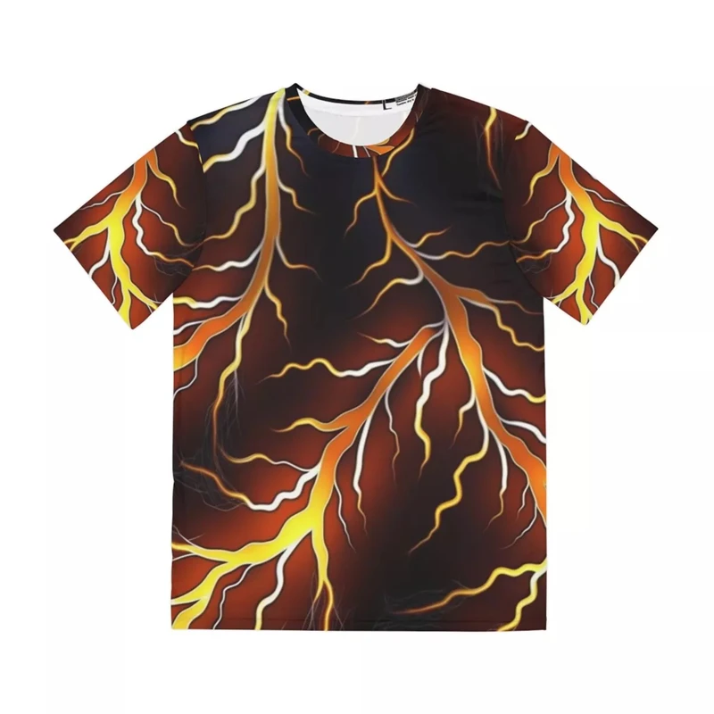 Fashion T Shirts For Men 3D Print Lightning Tees Tops Short Sleeve Oversized Hip Hop O-Neck Loose T Shirts Men Clothing Camiseta