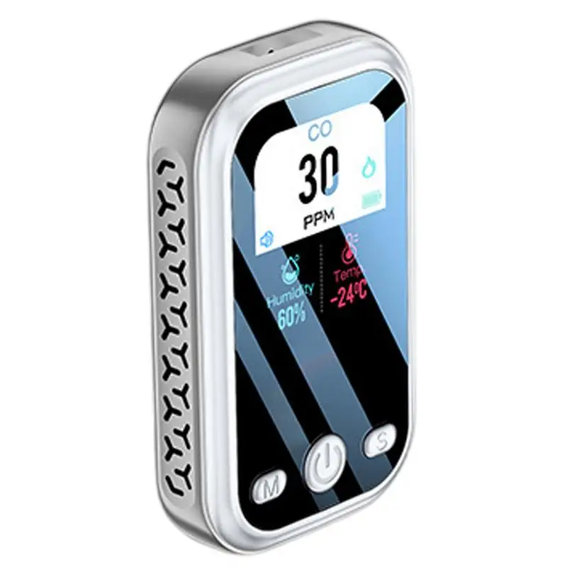 كاشفات أول أكسيد الكربون المحمولة أول أكسيد الكربون متر إنذار متعدد الوظائف مع قوس لسيارات المرآب في الأماكن المغلقة والخارجية