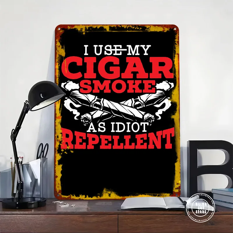Cigarette Smoker Tinplate Poster Customized Wall Art Vintage Retro Metal Signs for Garage Decoration Room Bedroom Decorations