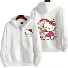 Cute Kawaii Sanrio Hello Kitty Zip Hoodie