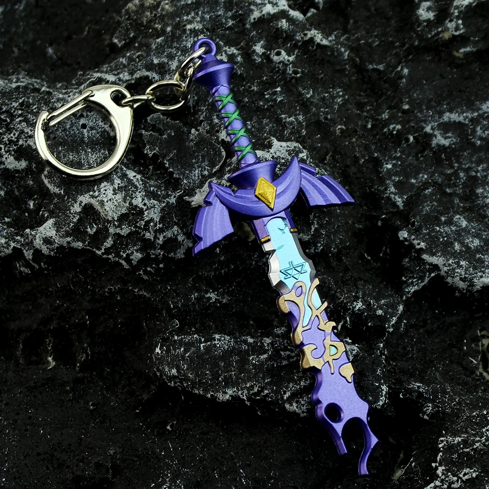 Zeldas Master Sword Keychain Tears of The Kingdom Link Hero Hylian Shield Pendant Keyring For Fans Collect Jewelry Chaveiro image 4