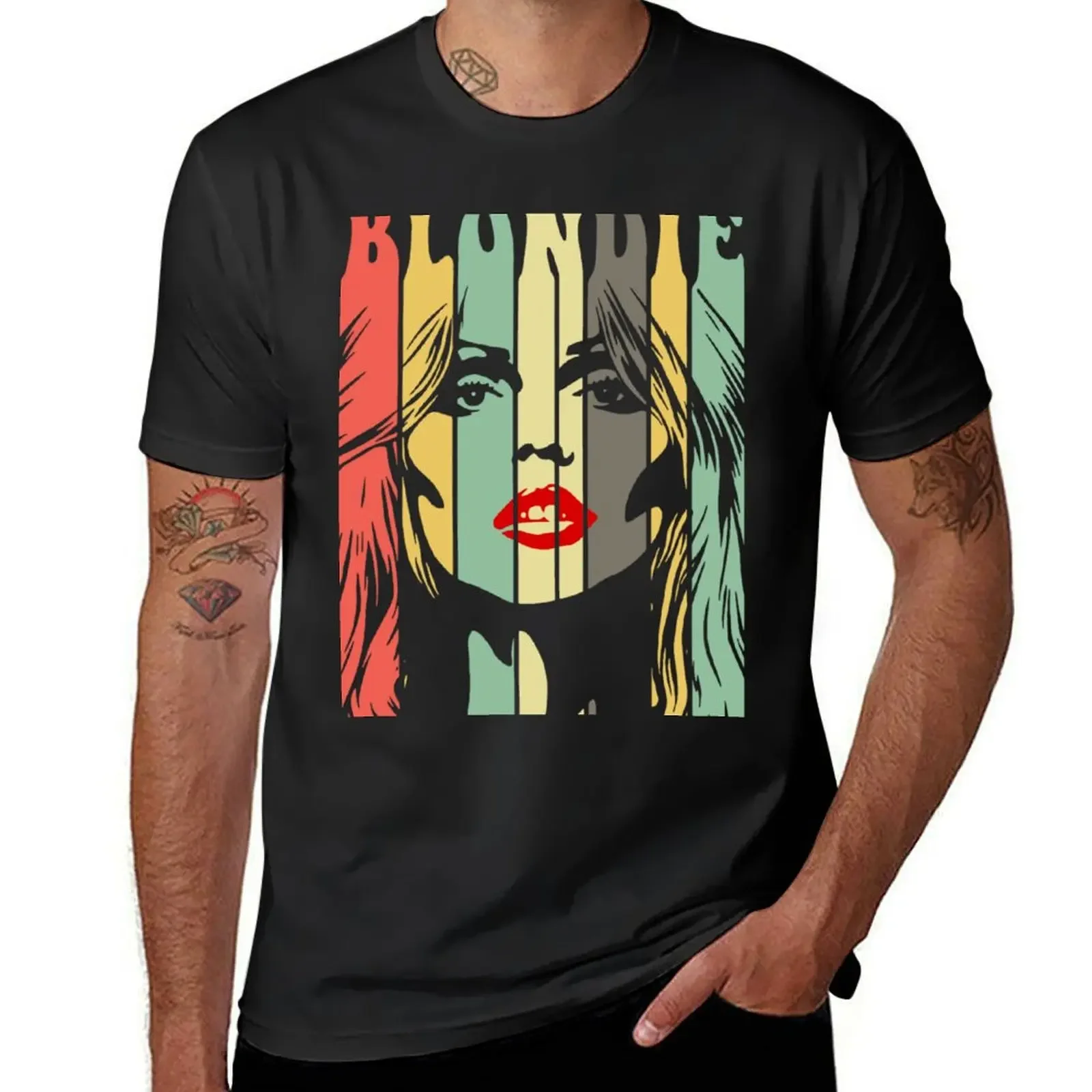 Perfect punk rock girl retro 70s harry angel art T-Shirt cheap stuff t shirt for men