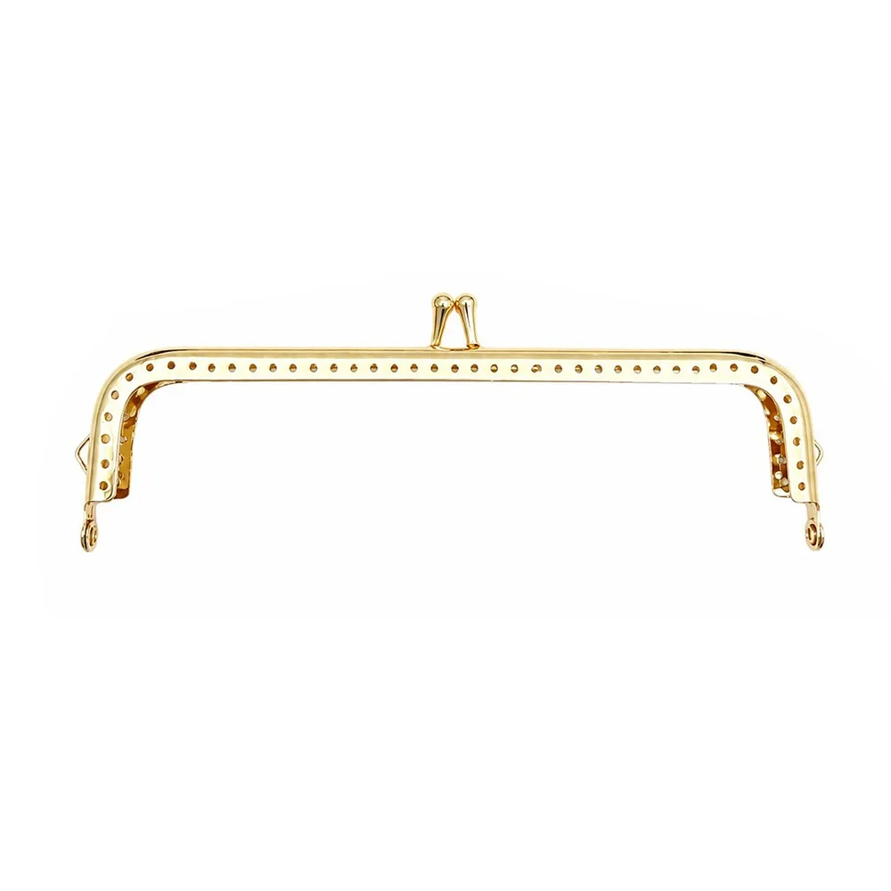 DIY Metal Alloy Frame Kiss Clasp Frame Sewing Hole Design Rectangle Purse Frame Bag Hardware Bag Sewing Project