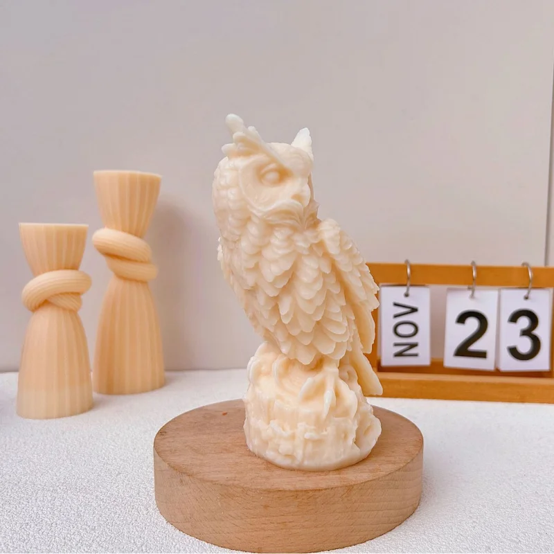 DIY three-dimensional owl mold birds candle silicone mold