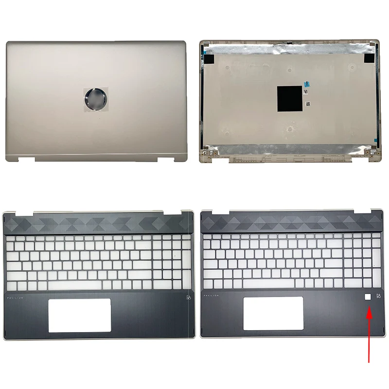 Brand New Laptop Case For HP Pavilion X360 15-DQ TPN-W140 LCD Back Cover Palmrest Upper Top Cover Bottom Case L53036-001 Golden