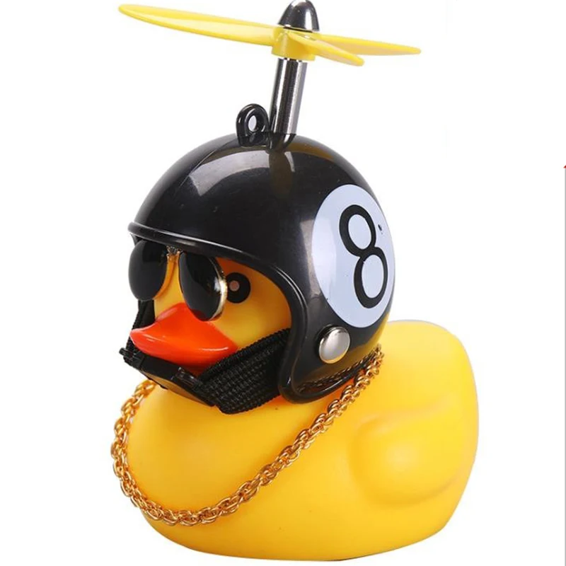 

Bicycle Horn Cute Little Yellow Duck Night Warning Light Children's Rubber Duck Toy Mountain Bike Scooter Lights Decoration