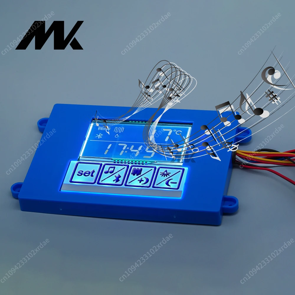 

DC12V Blue Tooth 4-полосный сенсорный переключатель Ant Fog Трехцветный дисплей времени и температуры для беспроводного индуктивного переключателя