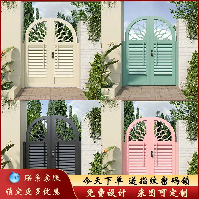 

Aluminum alloy European style wrought iron outdoor courtyard villa door garden